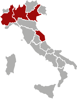 mappa delle regioni italiane