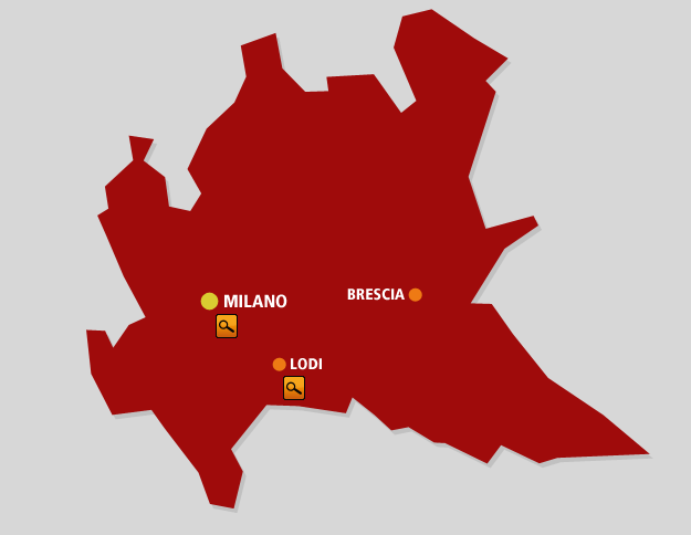 mappa della Lombardia